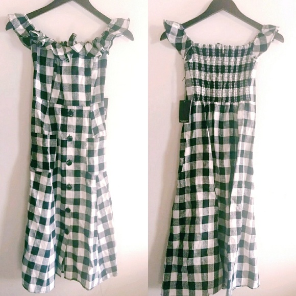 NWT Reformation Hattie Dress Luke Black White 0 - Picture 3 of 4